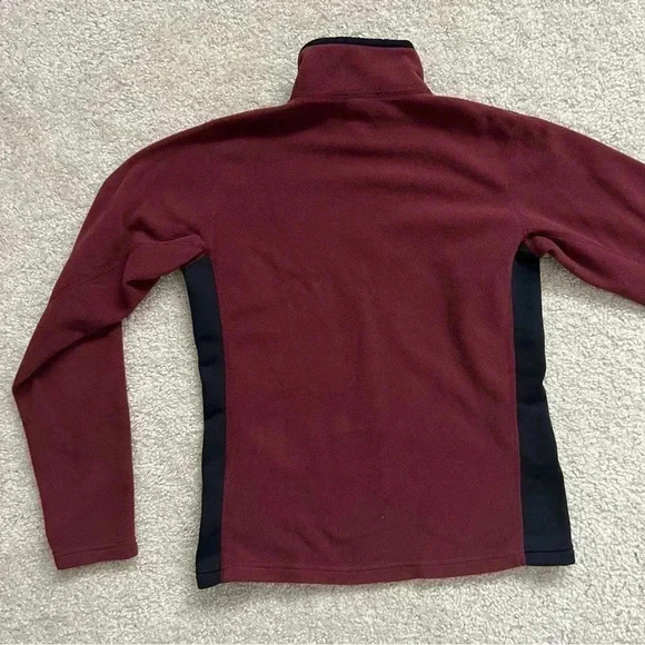 The North Face Woman 1/4 Zip Polartec Fleece Pullover Sweater Maroon Size Medium - Picture 11 of 15